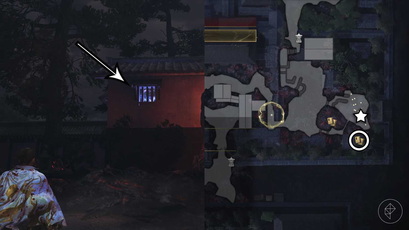 Onimusha: Way of the Sword'da 'Ace Archer: Kyoto Imperial Palace' Görevinde Tüm Kubi Akari Konumları