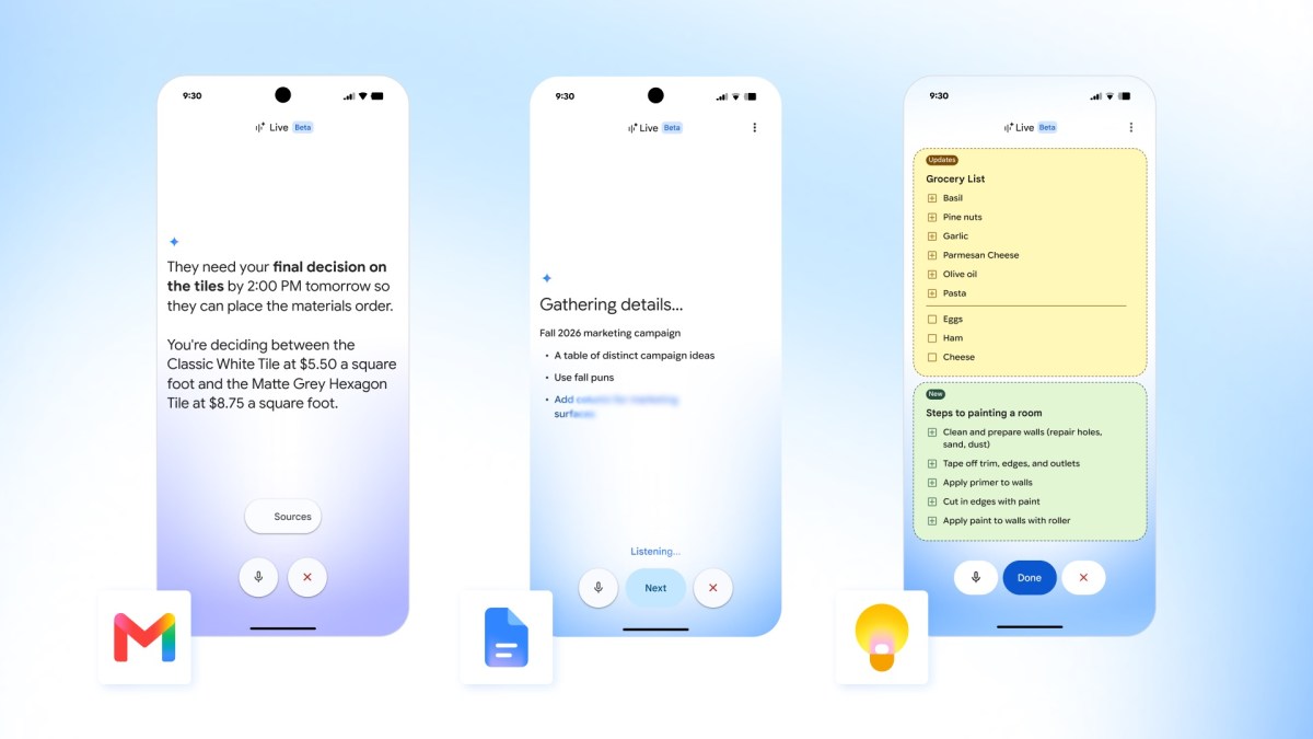 Google, Gmail ve Docs'a Sesli Yapay Zeka Özellikleri Getiriyor