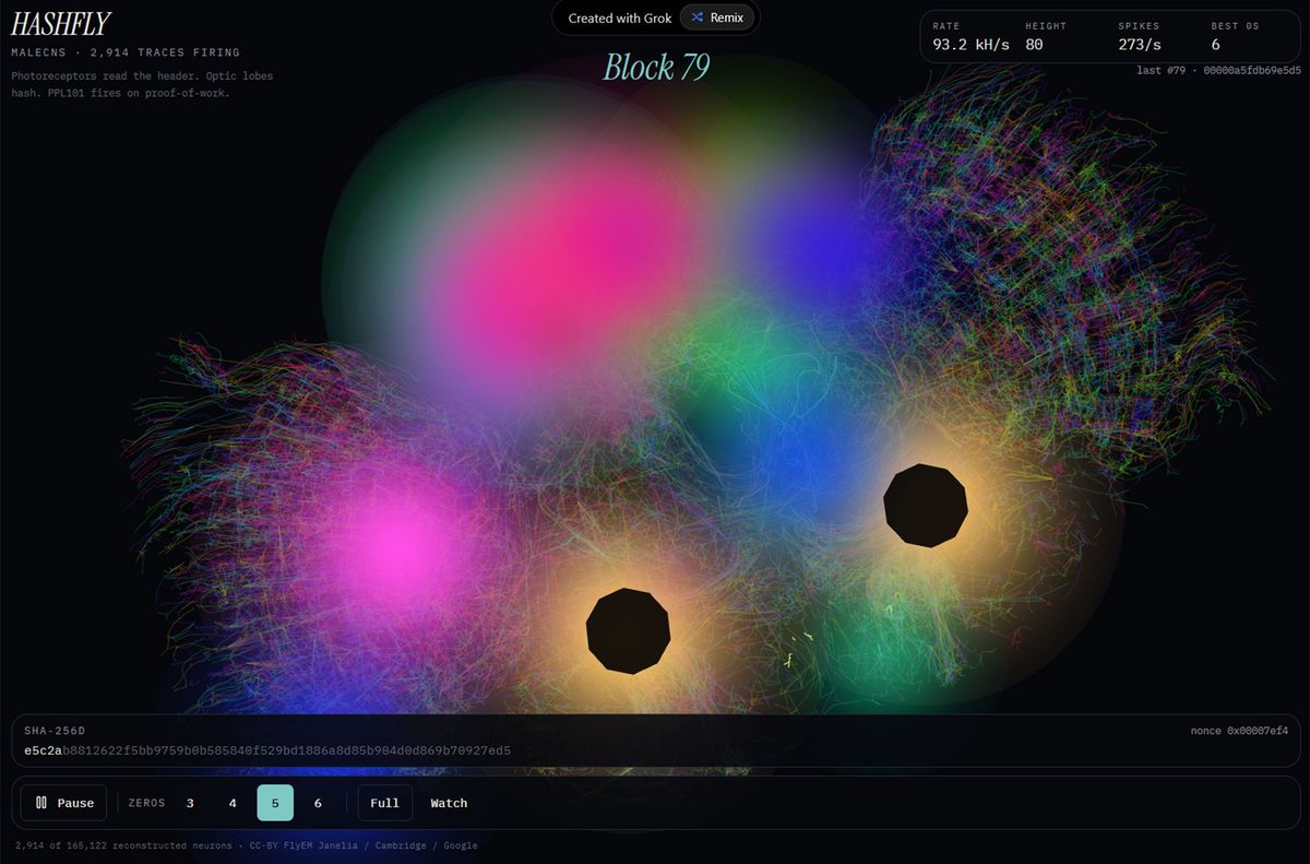Google's simulated fruit fly brain 'mines Bitcoin' in web browser proof of concept — FutureBit says real organ