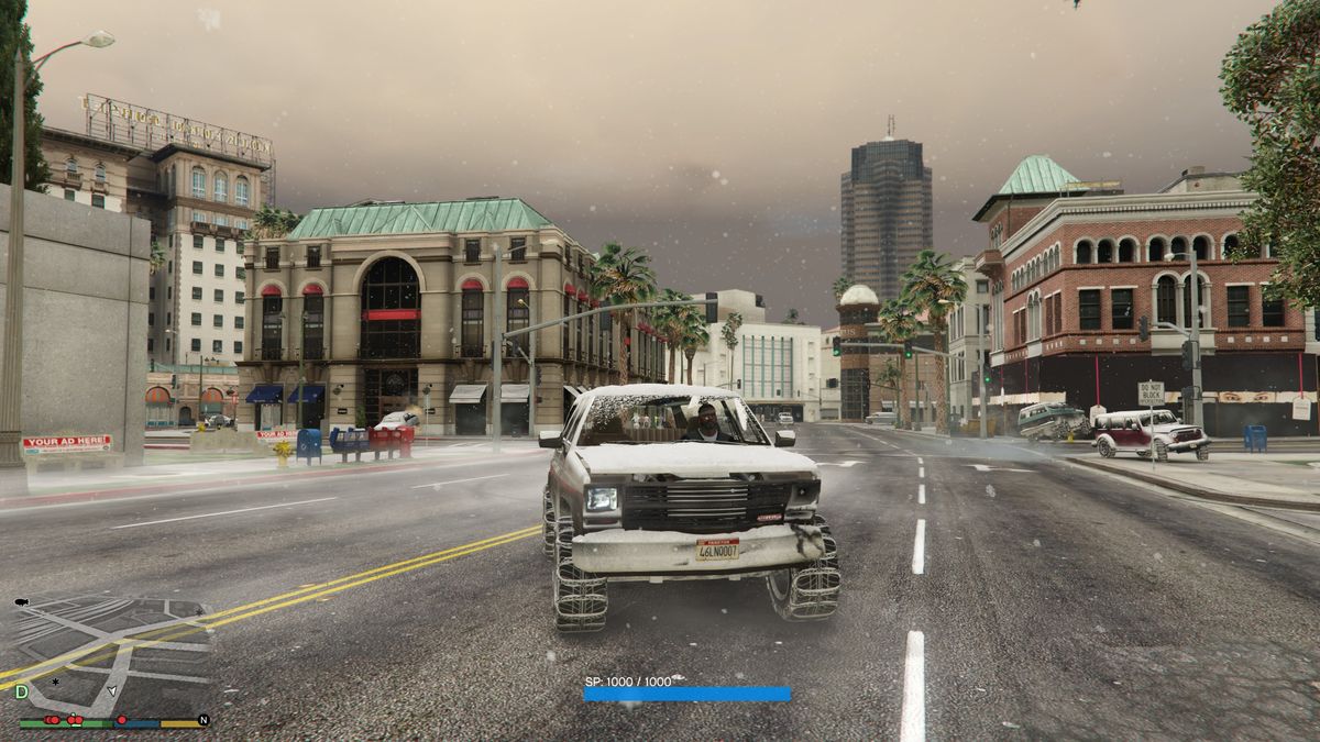 GTA 5'e Gerçekçi Los Angeles Karı Yağdırdım: İşte Sonuç