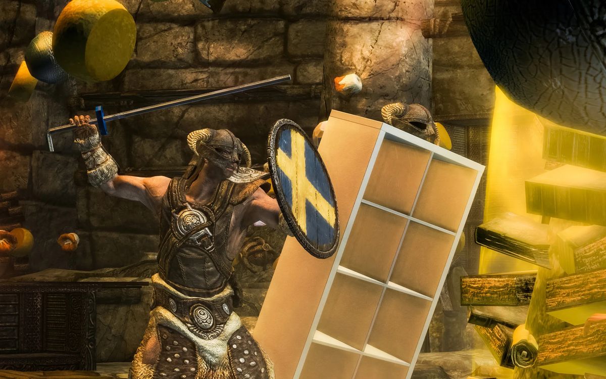 Ikea, Skyrim'e Matt Berry Sesli Konuşan Bir Raf Olan 'Kallax Storageborn' Modunu Ekledi