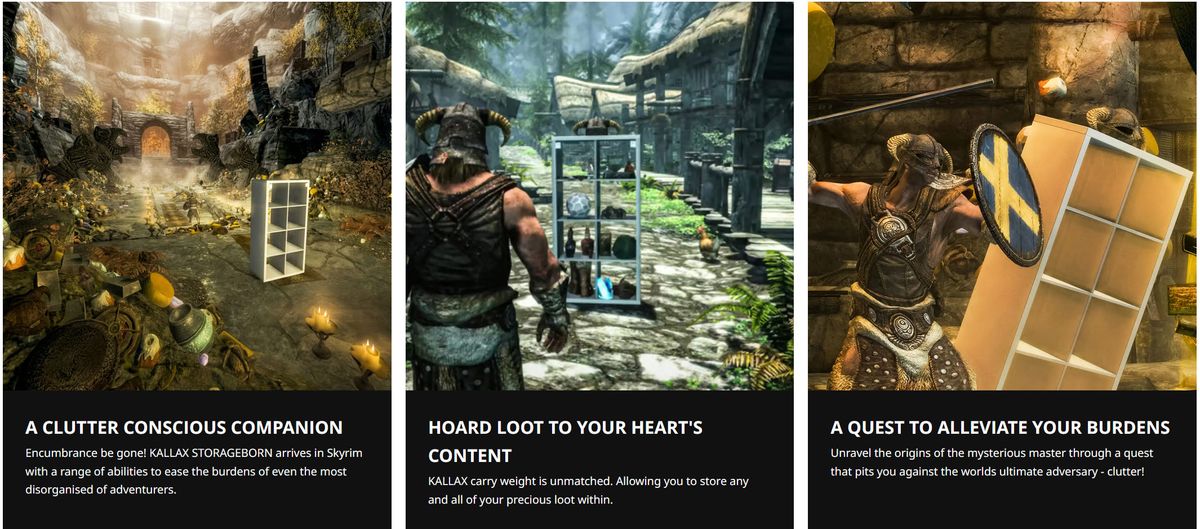 IKEA'dan Skyrim'e Sürpriz: Kallax Rafı Artık Yoldaşınız