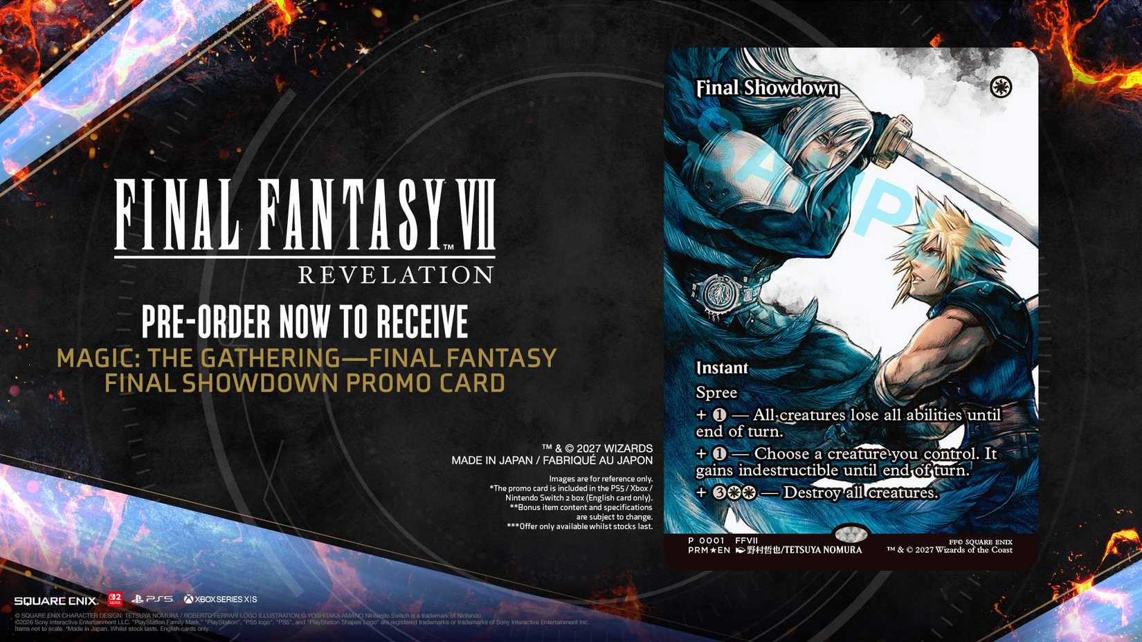 Final Fantasy Kartları Bitmedi: MTG, 2027'de Yeni Promo Kartla Geri Dönüyor