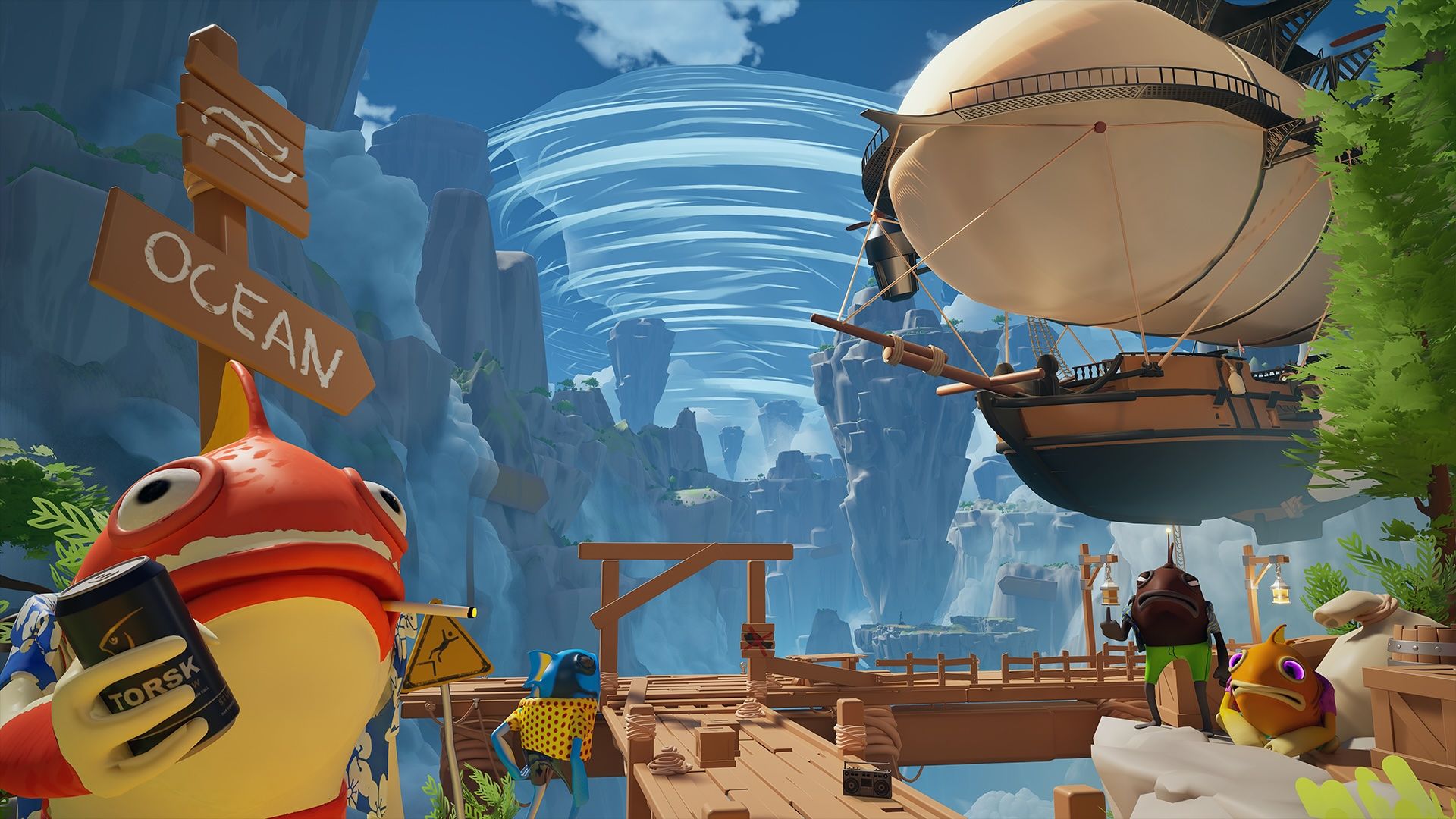 Balıklar Zeplinle Gökyüzünde: Fish & Ships Co-op Kaosu