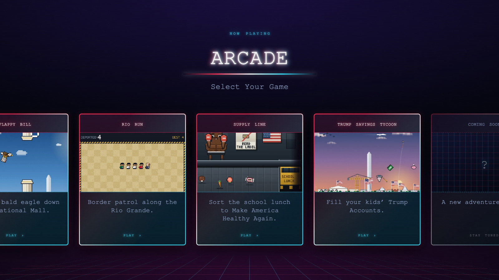 Beyaz Saray, Tetris kopyası sınır duvarı oyununu kaldırdı